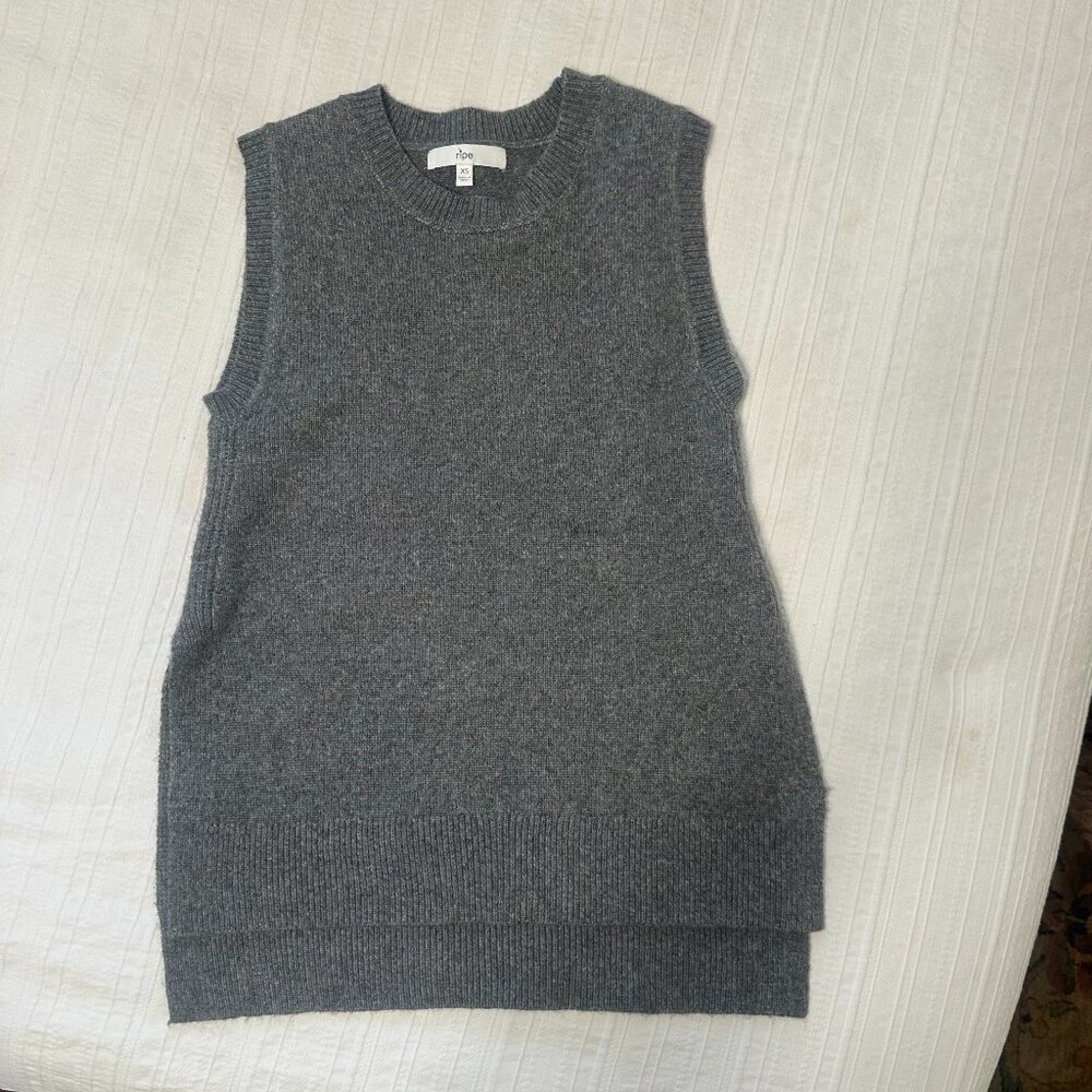 Ripe Josie Side Split Knit Vest Sweater Vest XS